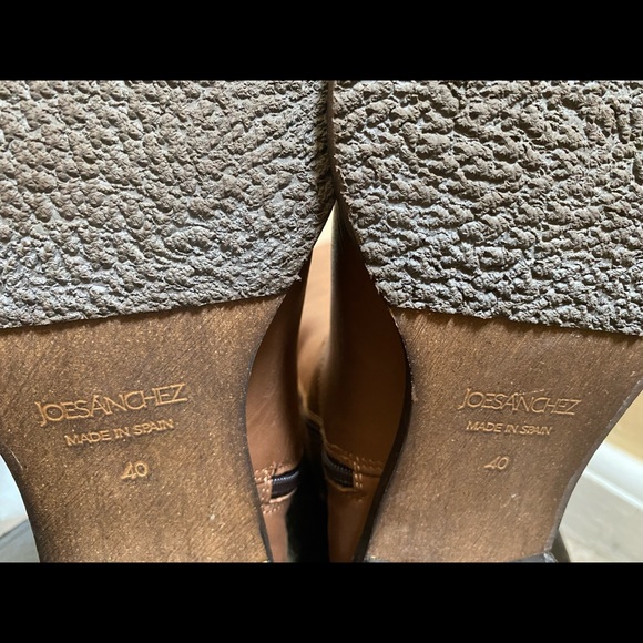 Joe Sanchez Calf-high pointed toe leather boots - Picture 3 of 3